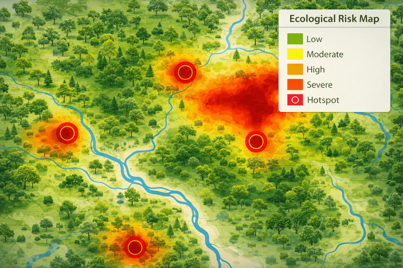 MERF Risk Map con hotspot ecologici